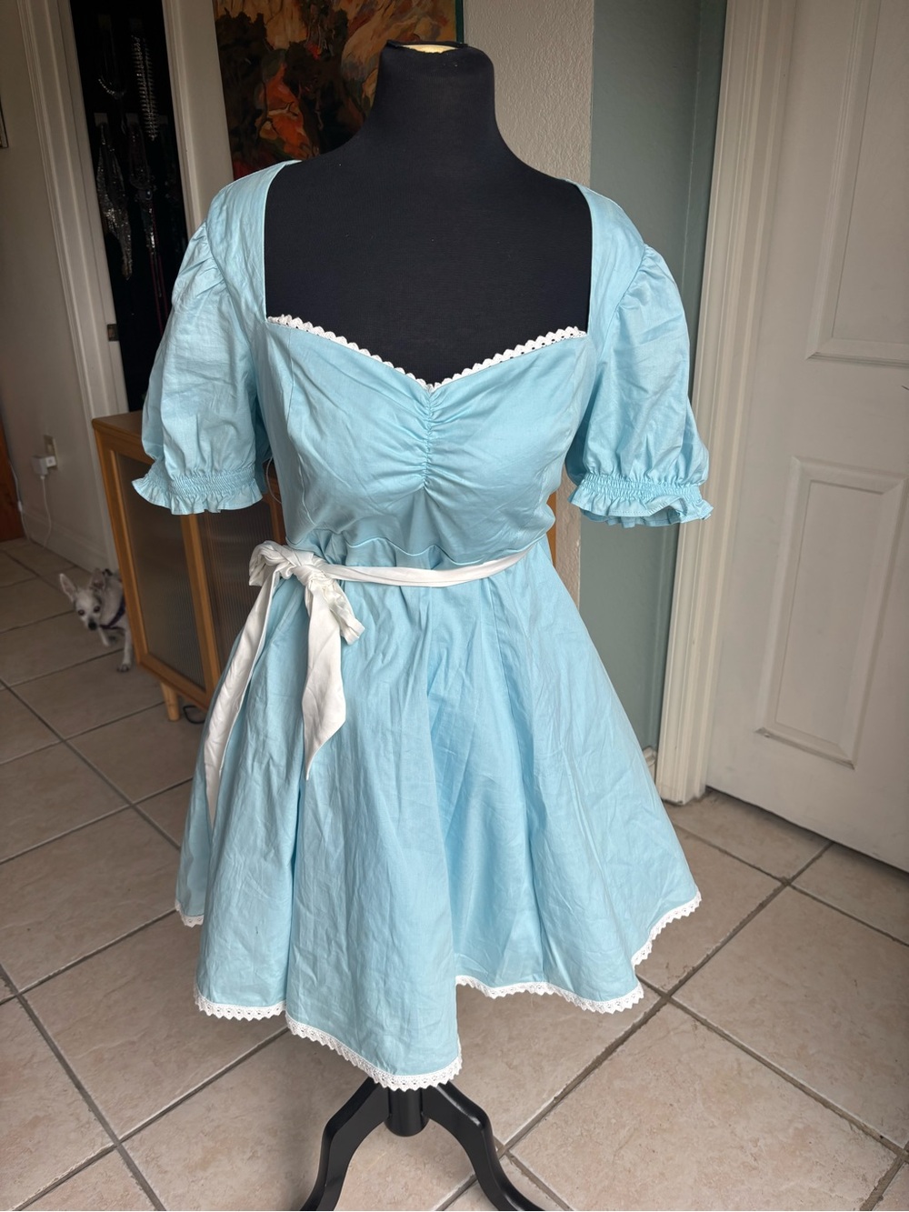 Torrid Halloween Stretch Poplin Doll Dress in Crystal Blue